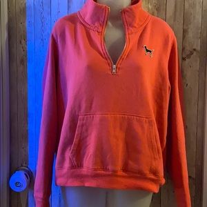 PINK VICTORIA SECRET ZIP UP SWEATER